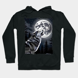 The howling wolf Hoodie